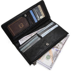 Montana West Wrangler Cow Print Bifold Wallet Women'S Wallets, Card Cases & Money Organizers Women Credit Card Wallet For Ladies Female Cash Wallett Black Wallets With Smooth Zipper