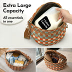 Checkered Crossbody Bag Nylon Bum Bags For Women Spacious Handbags Plus Size Sling Bag For Women