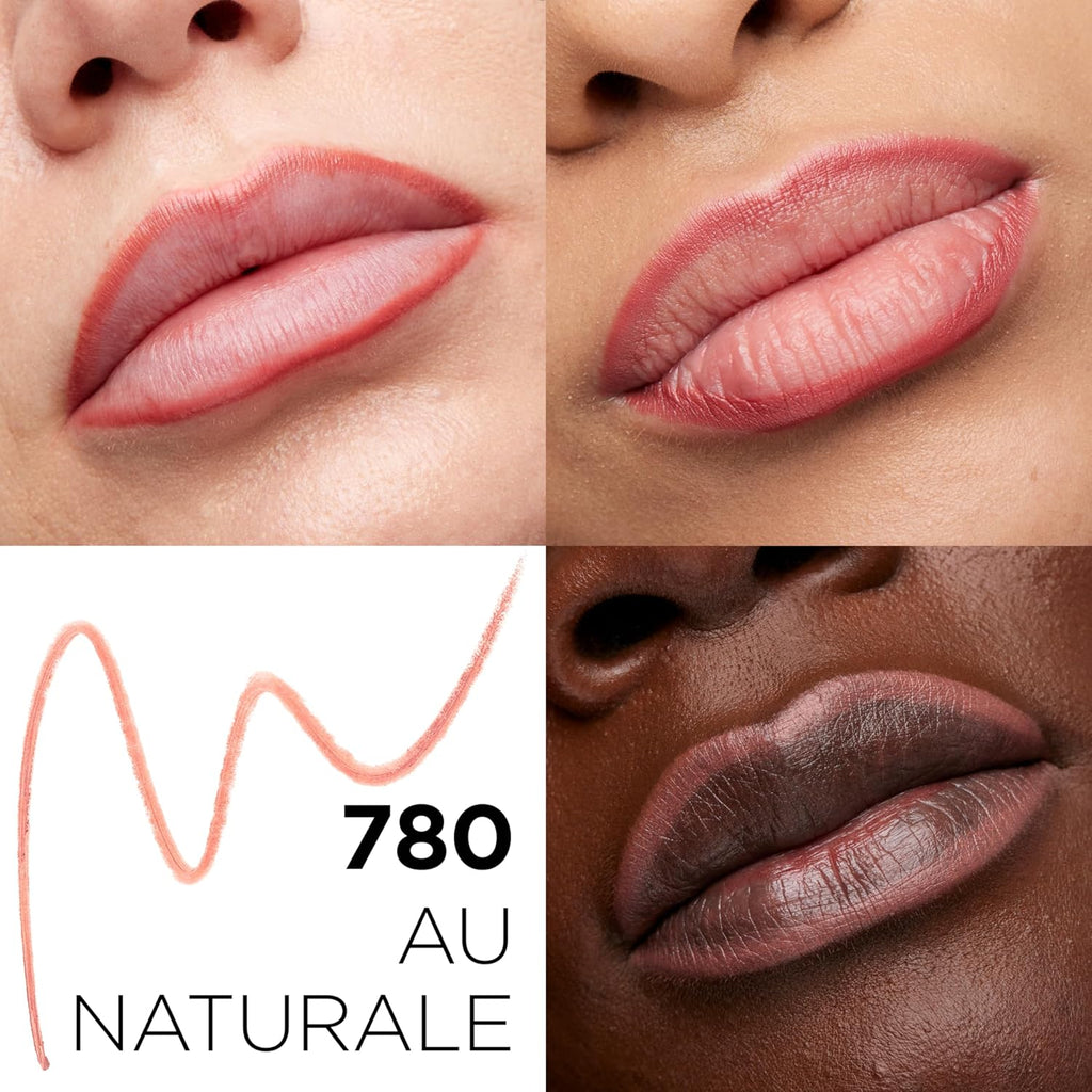L'Oreal Paris Colour Riche Lip Liner Pencil, Creamy Lip Liner With Omega 3 And Vitamin E, 780 Au Naturale (Soft Neutral Beige)