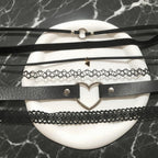 Gothic Choker Necklace for Women 6pcs Black Lace Chokers Set Punk Goth Jewelry Clothes Accessories