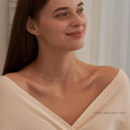 NECOCY Layered Gold Necklaces for Women, Dainty Layered Necklace 14k Gold Plated/Silver Cubic Zirconia Necklace Stack, Simple CZ Jewelry Trendy Gifts for Women