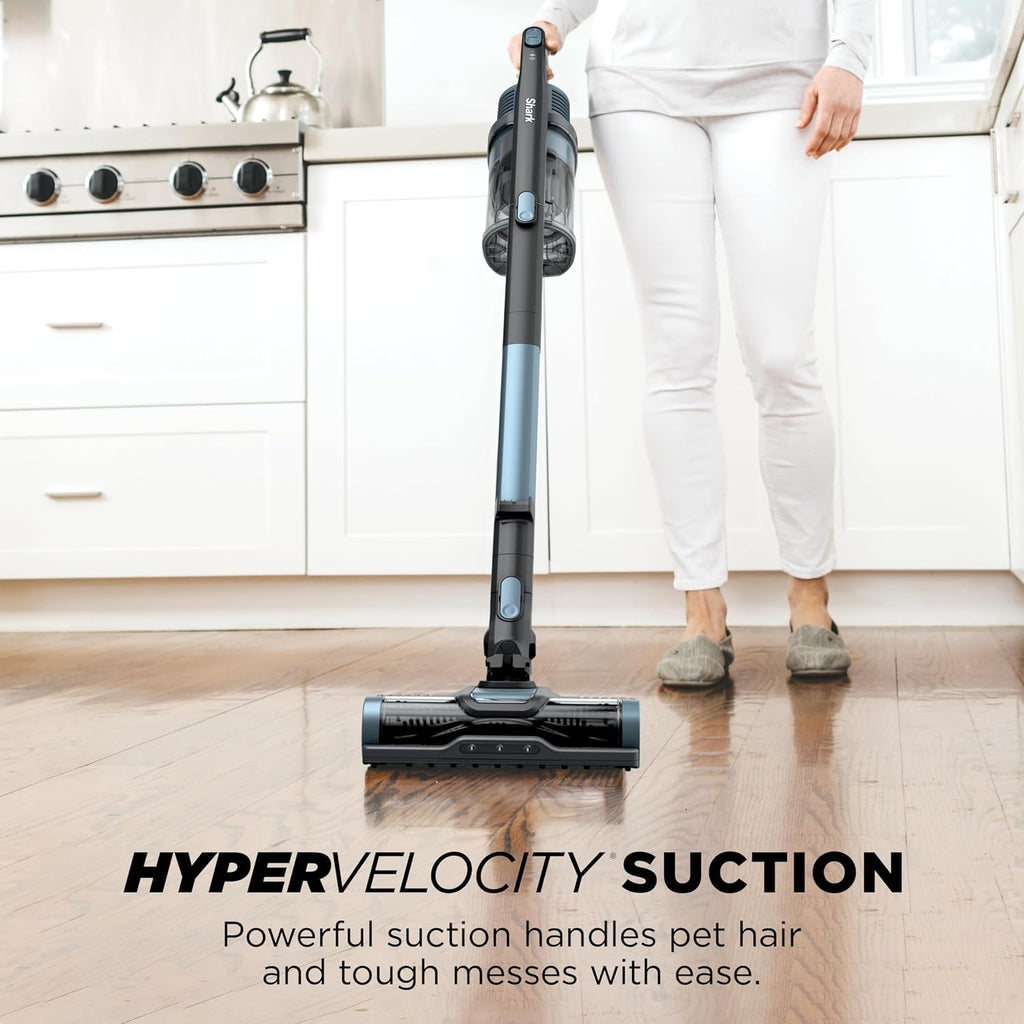 Shark Pet Cordless Stick Vacuum | Xl Dust Cup, Led Headlights, Removable Handheld Vac, Crevice Tool | Portable Vacuum For Pet Hair | Carpet & Hard Floors | 40-Min Runtime | Ice Blue | Ix141Amz