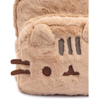 Pusheen The Cat Kids Beige Fluffy Backpack Rucksack 3D Ears Padded Straps 16 Inch School Travel Daypack Laptop Gym Bag