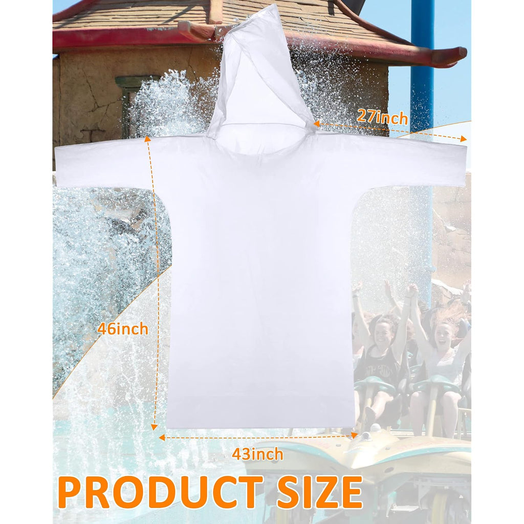Jagely 120 Pack Disposable Rain Poncho For Adult Family Bulk Wedding Homeless Gift Emergency Travel Hooded Outdoor Raincoat