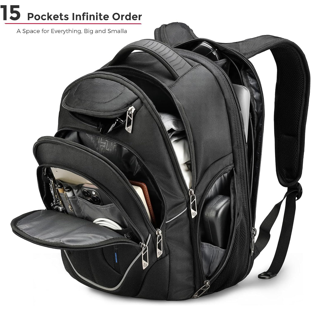 Swissdigital Design Tsa Business Laptop Backpack For Men,Travel Backpack With Usb Charging Port,College Tech Backpacks With Rfid Pockets Presents For Men Fits 15.6 Inch Computer | J16Bt-1