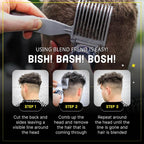 Blend Frend Original – Left Handed Professional Hair Blending Tool (Grade 1 – 3Mm) | Seamless Fade & Taper Guide | Easy Diy Haircuts For Men & Boys | Works With All Clippers