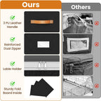 80L 2 Pack Adjustable Under Bed Storage With Wheels | Underbed Containers With Clear Lids, Rolling Under Bed Shoe Storage Organizer For Dorm Home Clothes, Blankets, Toys, Black