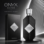 Khadlaj Onyx Silver – Fresh, Spicy, Woody, Amber – Eau De Parfum Spray Long-Lasting Fragrance For Men, 3.4 Ounce / 100Ml