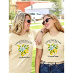 Women Lemon Shirt Lemon Graphic Tees Casual Holiday Tee Tops Summer Vibes Gift Tee Shirt Apricot-1s