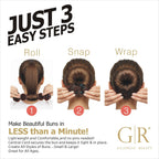 Goldrose Buns 2 Pieces Magic Hair Styling Styler Hair Bun Maker | Twist Ring Former Shaper Doughnut Donut Chignon Bun Maker Clip Hair Curler Accessory Small & Large (Brown)