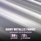 Amy Coulee Mens Metallic Shorts 5" Shiny Holographic Disco Shorts Outfit Sparkly Rave Hot Drawstring Shorts