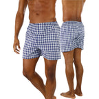 Tobeinstyle Men'S Pack Of 3 Or 6 Button Fly Loose Fit Tartan Plaid Boxer Shorts
