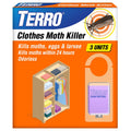 Terro Clothes Moth Killer, 3-Pack, Kills Adult Moths, Larvae & Eggs | Fast-Acting Odorless Formula, 24 Hour Protection For Closets Wardrobes Drawers Storage Areas, Treats 3 Standard Closets