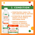 Cantu Care For Kids Haircare Regimen Set With Large Size Shampoo + Conditioner + Detangler + Leave-In Conditioner (Pack Of 4)