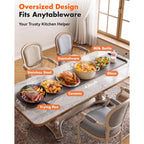 Warming Mat For Food Extra Long 43"X12" 600W Food Warming Mat Heat Resistant Pad,Chafing Dishes For Buffet 6 Temp 12 Hours,Child Lock,Food Warmers For Parties Buffet For Catering Gatherings