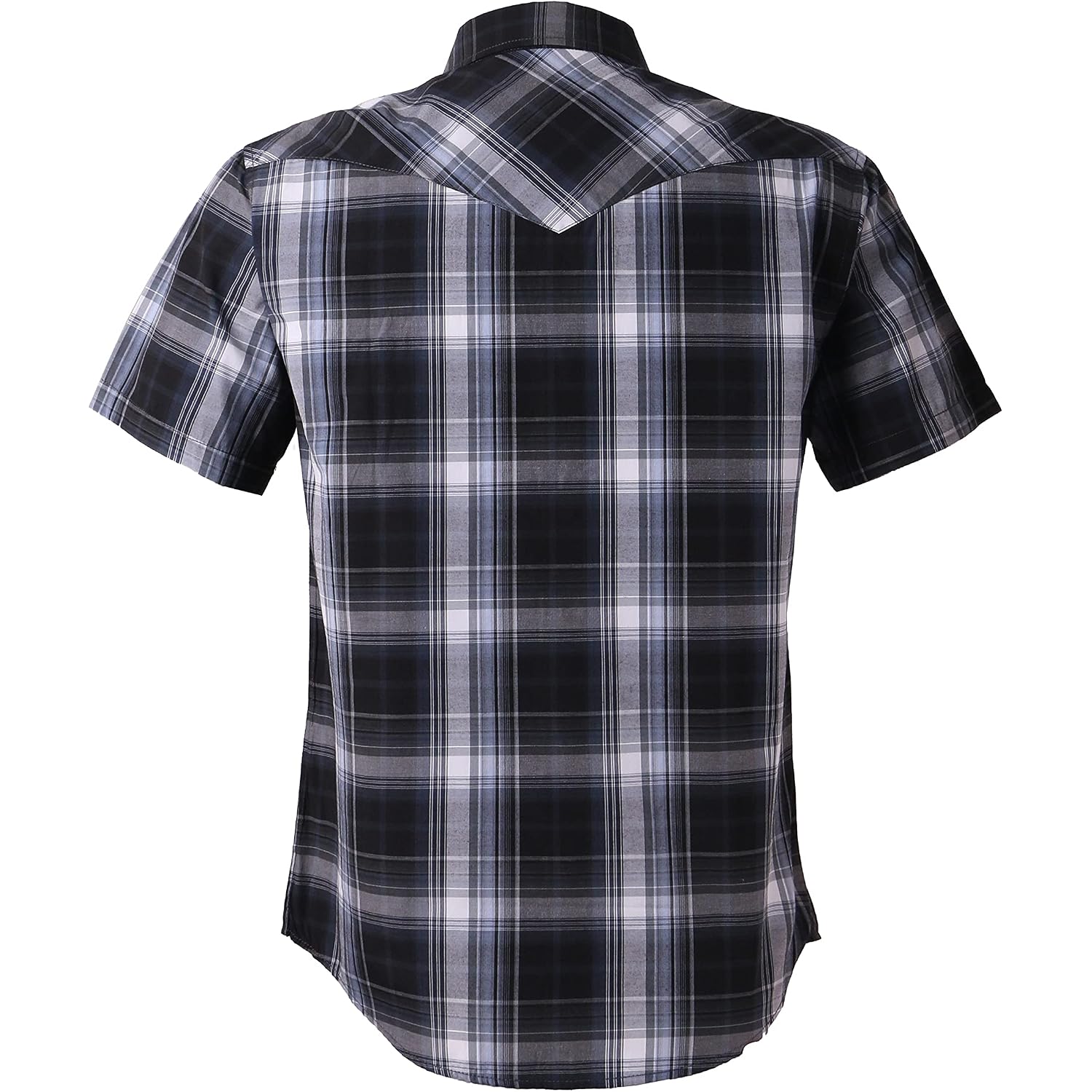 Coevals Club Men'S Western Plaid Pearl Snap Buttons Two Pocket Casual Short Sleeve Shirts