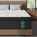 Sleepmax Extra Firm Queen Mattress 12 Inch - Deep Sleep Hybrid Mattress Enhanced Pain Relief - Cooling Bed In A Box For Back & Side Sleepers - Fiberglass-Free, Certipur-Us Certified, 365-Night Trial