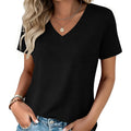 Zeagoo Womens Tops Summer Casual Short Sleeve Tshirts Business Basic Spring V-Neck Shirts Outfits S-3Xl