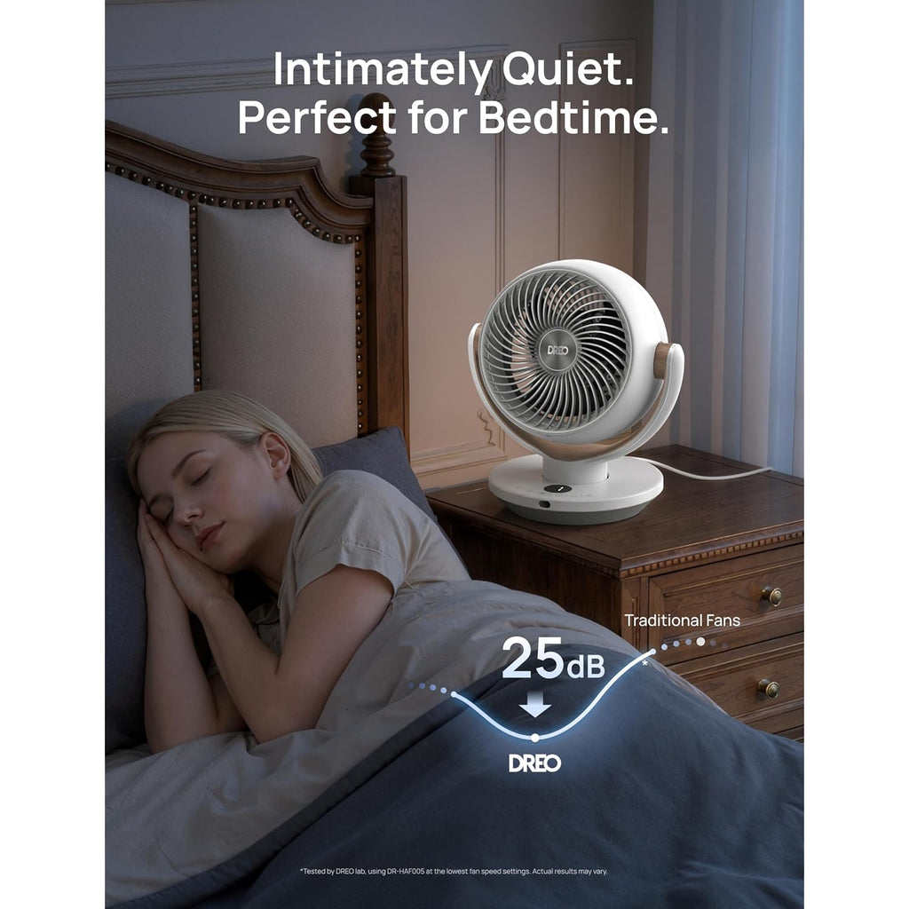 Dreo Fan For Bedroom, Desk Air Circulator Fans With Remote, 11 Inch Table Fan For Whole Room, 65Ft Powerful Airflow, 120° Vertical Manual And 90° Oscillating, 4 Speeds, 8H Timer, 25Db Quiet, Home
