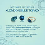 Angara Natural London Blue Topaz Solitaire Pendant for Women | Pear-Shaped London Blue Topaz Pendant in 14K Solid Gold/Silver/Platinum With 18" Chain | December Birthday, Gemstone Jewelry Gift