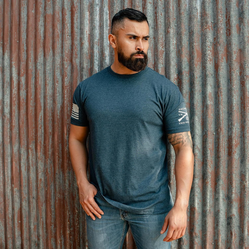 Grunt Style Basic Crew Pack - Usa, American Graphic Tee, Patriotic, Everyday, T-Shirts For Men Pack
