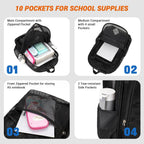 Mesh Backpack Heavy Duty, See Through School Backpack Transparent Bookbag For Swimming, Beach, Sports, Work, Travel