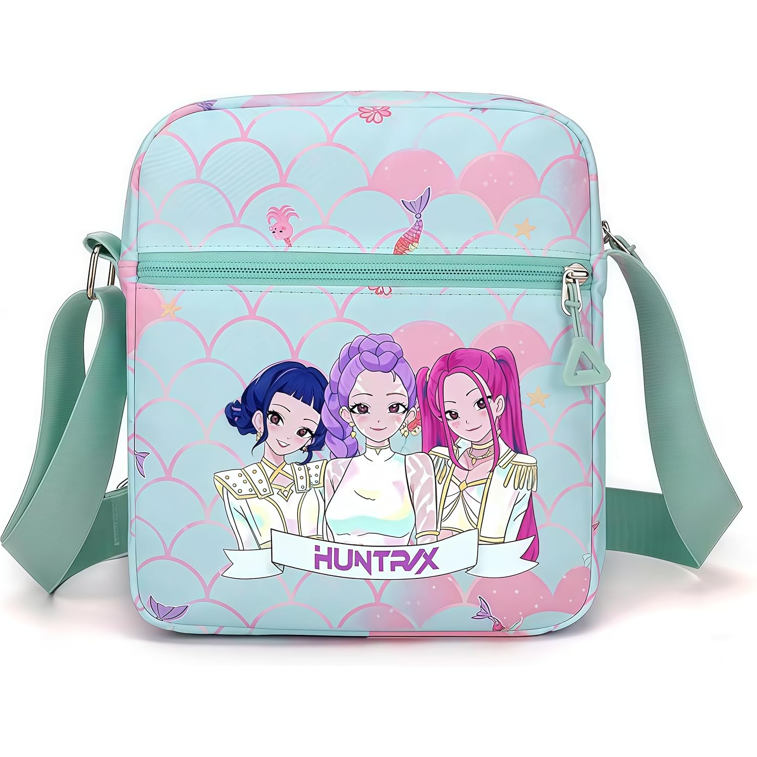 For Demon Hunters mini crossbody bag, For Korean idol,also a shoulder bag, features a cartoon pattern design. (khaki)