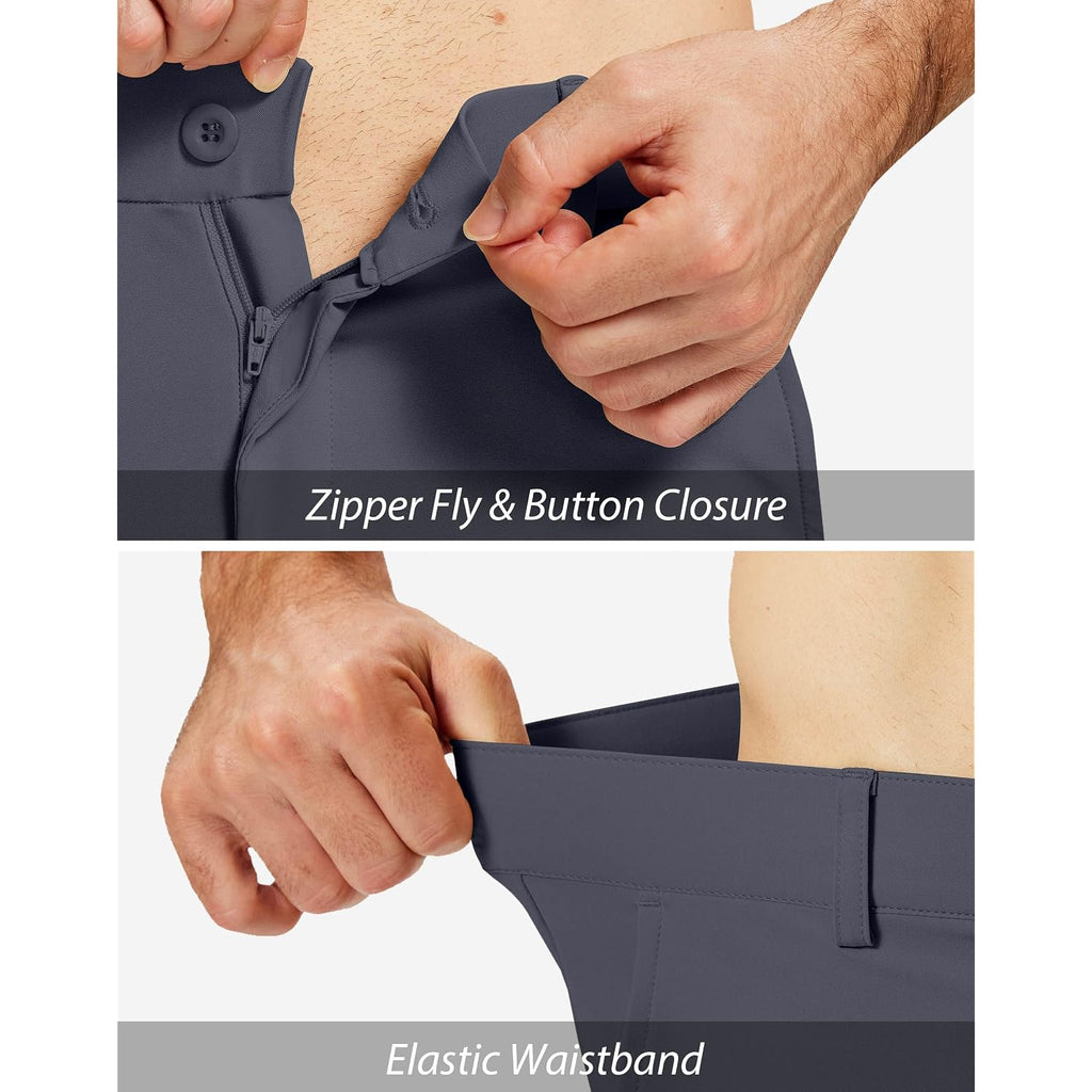 Mens Golf Shorts 7 Inch Tapered Leg Stretch Lightweight Skinny For Dress Casual Business Work
