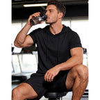 Magcomsen Men'S Short Sleeve Hoodie Upf80+ Workout Lightweight Athletic Gym Hooded T Shirts