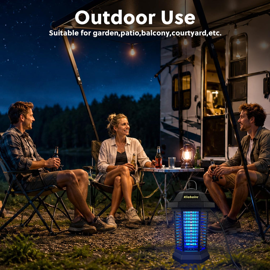 Bug Zapper Outdoor, Electric Mosquito Zapper, Fly Zapper Indoor Fly Traps, Mosquito Repellent Outdoor Patio & Backyard Covers 1/2 Acre, 4200V 3 Prong Plug, Abs Fireproof Plastic Outer