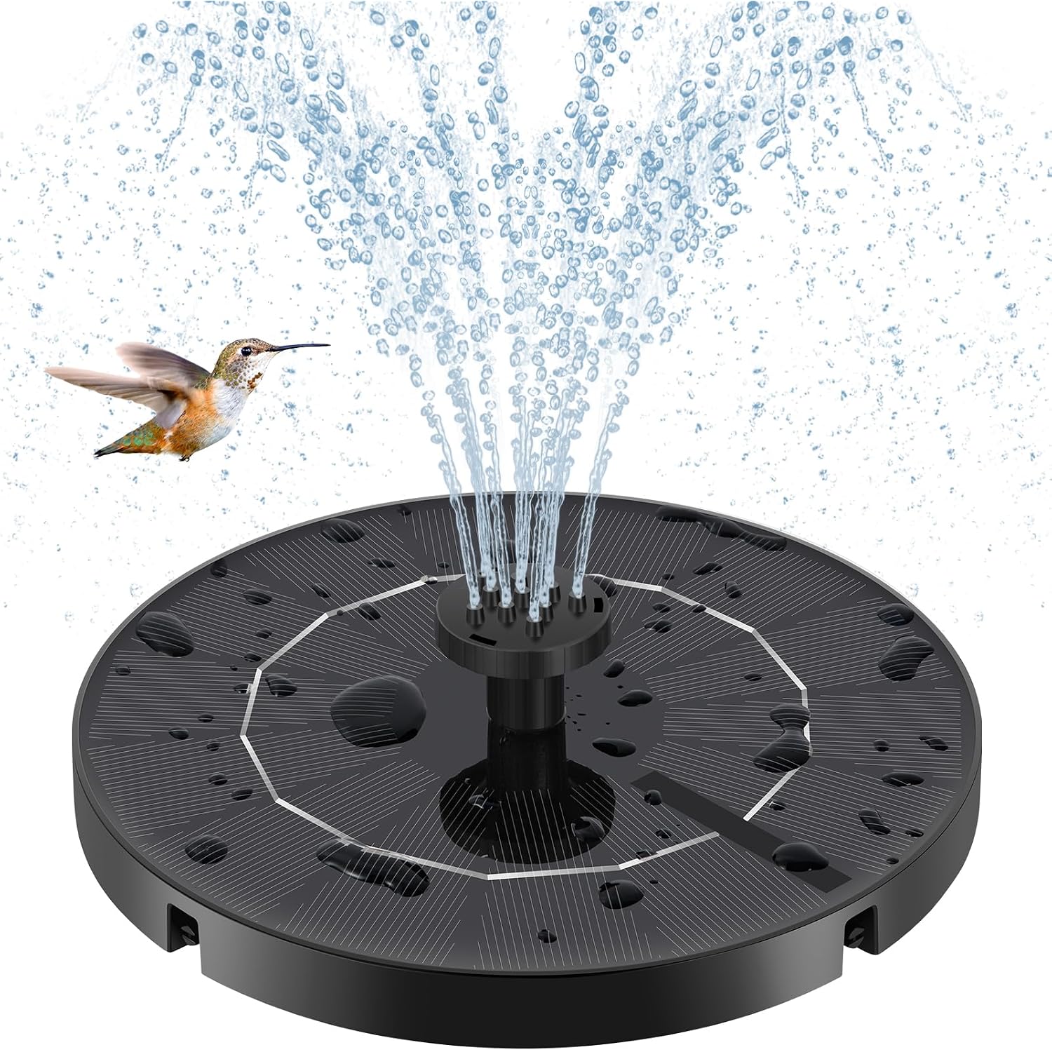 Solar Fountain For Bird Bath, Solar Water Fountain With Multiple Nozzles & Fixed Pipes, Upgraded Version 3.5W Solar Water Pump, Suitable For Bird Bath, Garden, Courtyard, Fish Tank, Outdoor