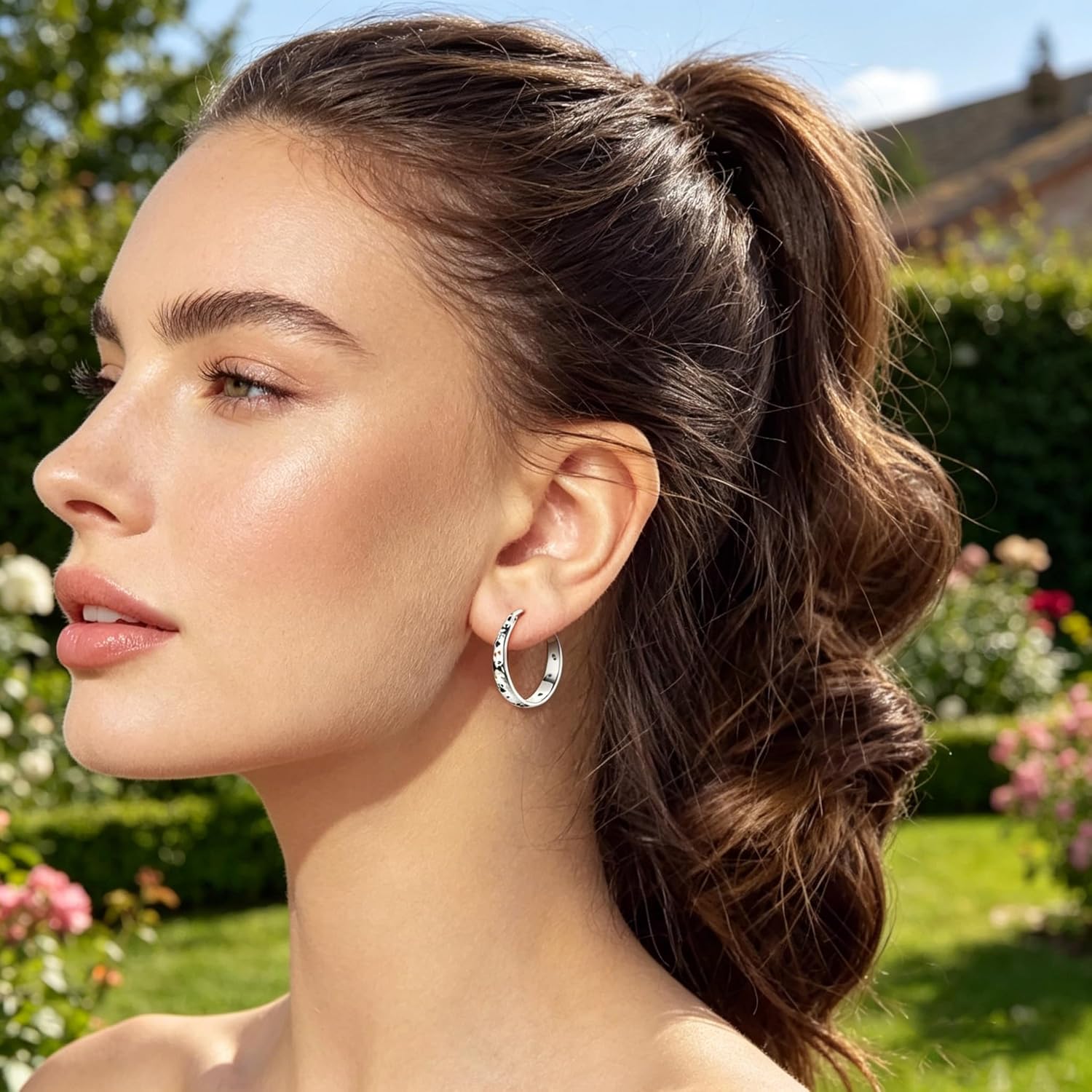 NARMO 925 Sterling Silver Hoop Earrings for Women Hypoallergenic Lightweight Simple Huggie Hoop Earrings Twisted Hoop Earrings Colorful Cubic Zirconia Hoop Earrings Rainbow Hoop Earrings