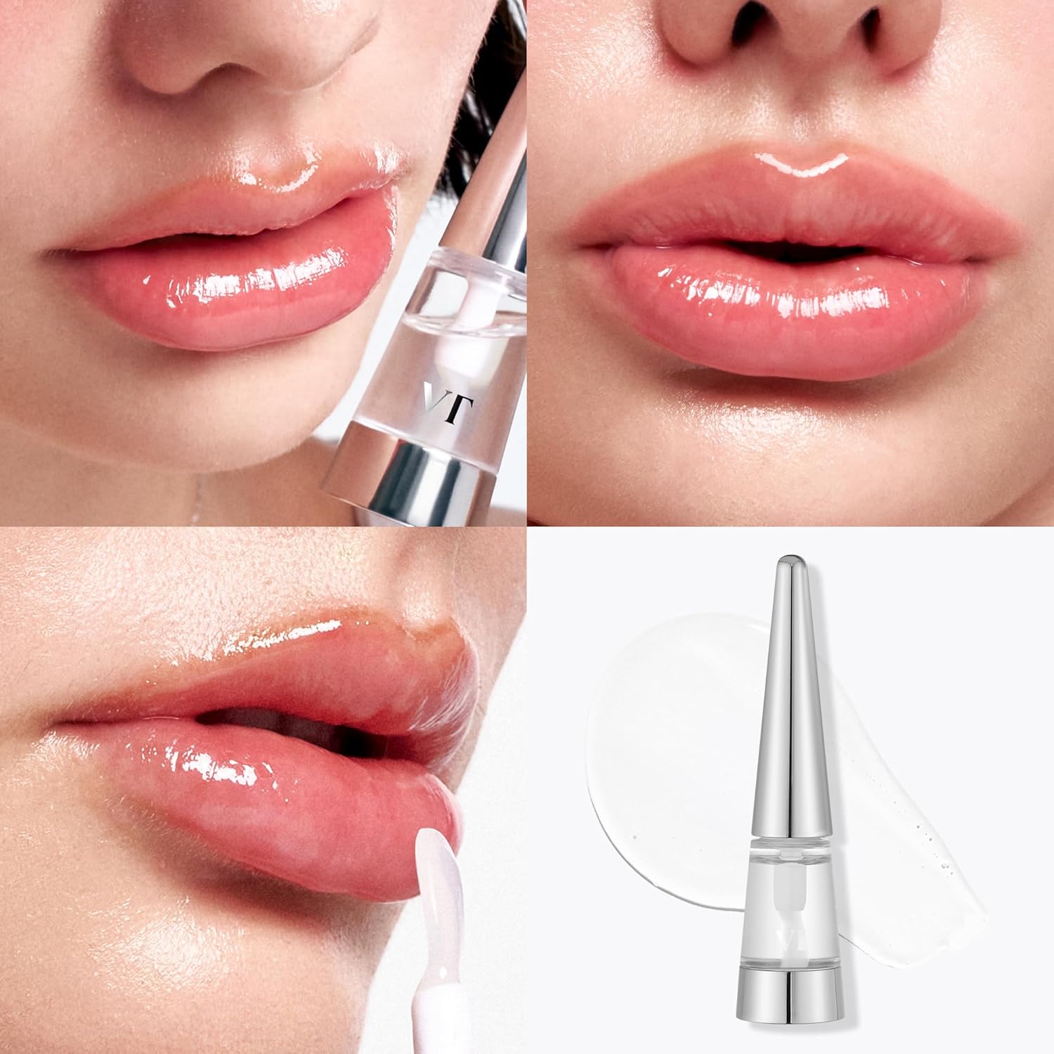 VT COSMETICS Reedle Shot Lip Plumper, Hydrating & Volumizing Clear Lip Gloss, Microneedling Effect & Hyaluronic Acid for Fuller, Smoother Lips, 0.15 oz (4.3 g) (Beginner)