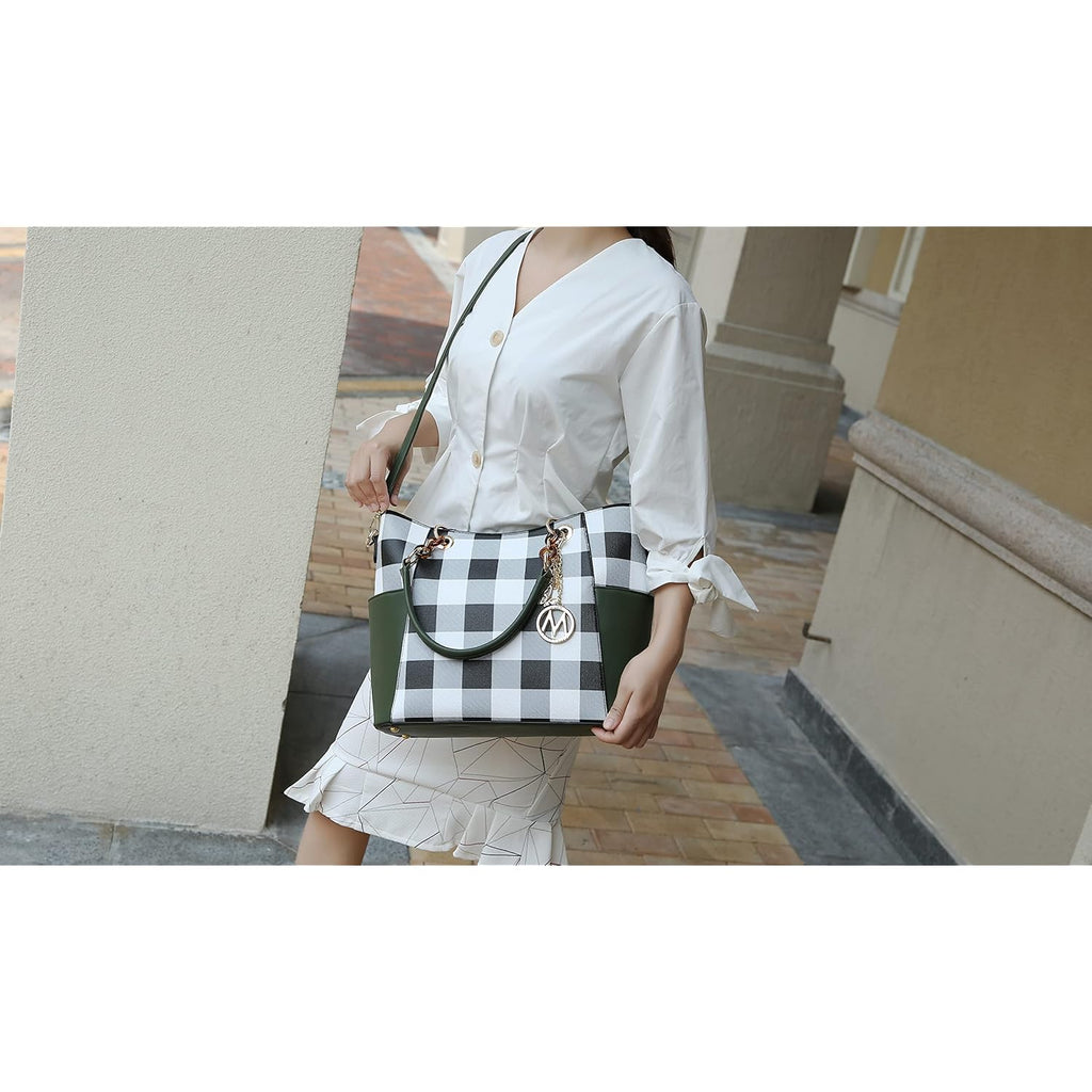 MKF Collection Tote Bag for Women, Handbag Set with Wallet-Top-Handle Bag Vegan Leather Purse by Mia K