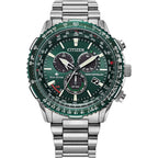 Citizen Eco-Drive Pilot Chronograph Watch With Atomic Timekeeping, 12/24Hr, Power Reserve, Luminous Hands/Markers, Sapphire Crystal