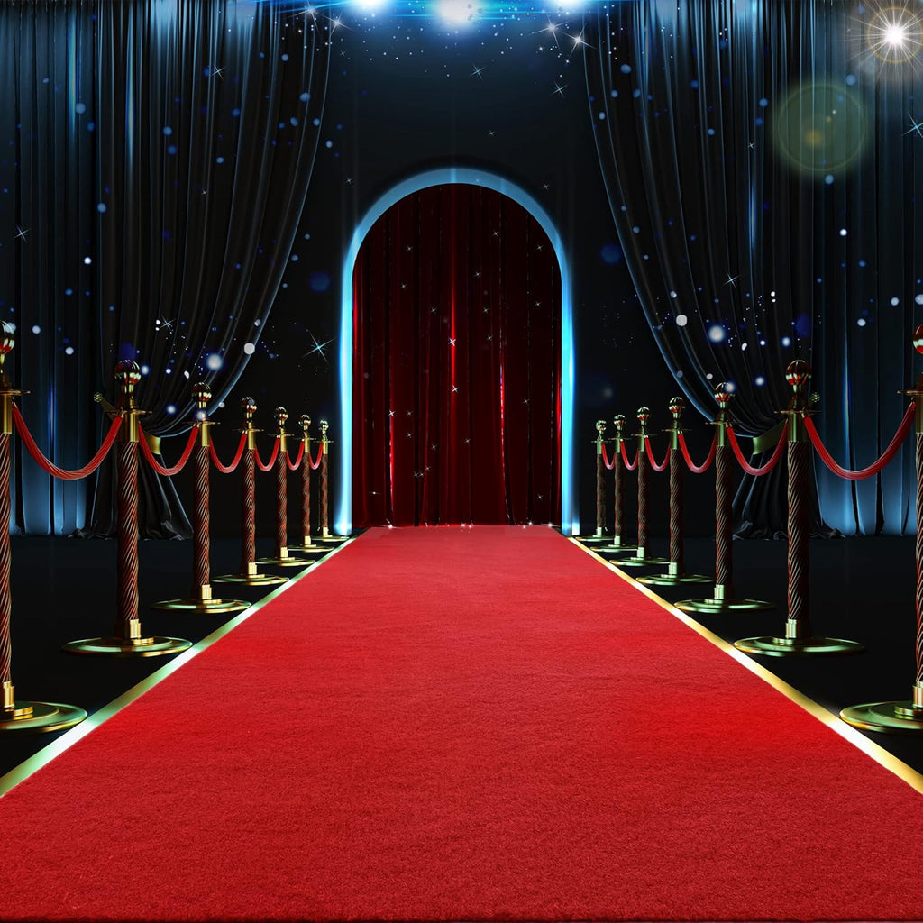 HOMBYS 450 GSM Extra Thick 3x10 ft Red Carpet Runner for Partys & Events, Heavy-Duty Felt Aisle Runway Rug for Steps, Prom Proposal & Wedding Ceremony Decorations, Hollywood Oscars for VIP Awards