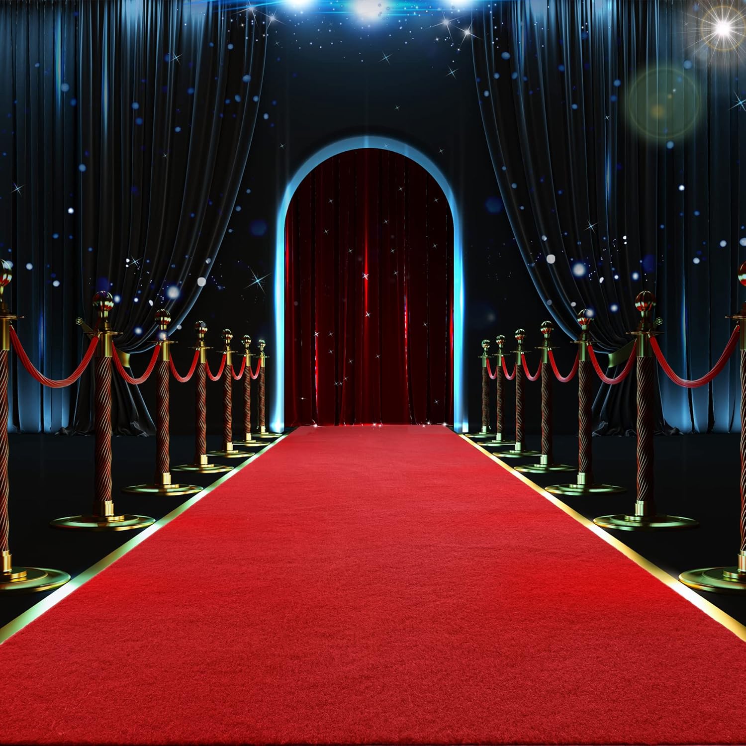 HOMBYS 450 GSM Extra Thick 3x10 ft Red Carpet Runner for Partys & Events, Heavy-Duty Felt Aisle Runway Rug for Steps, Prom Proposal & Wedding Ceremony Decorations, Hollywood Oscars for VIP Awards