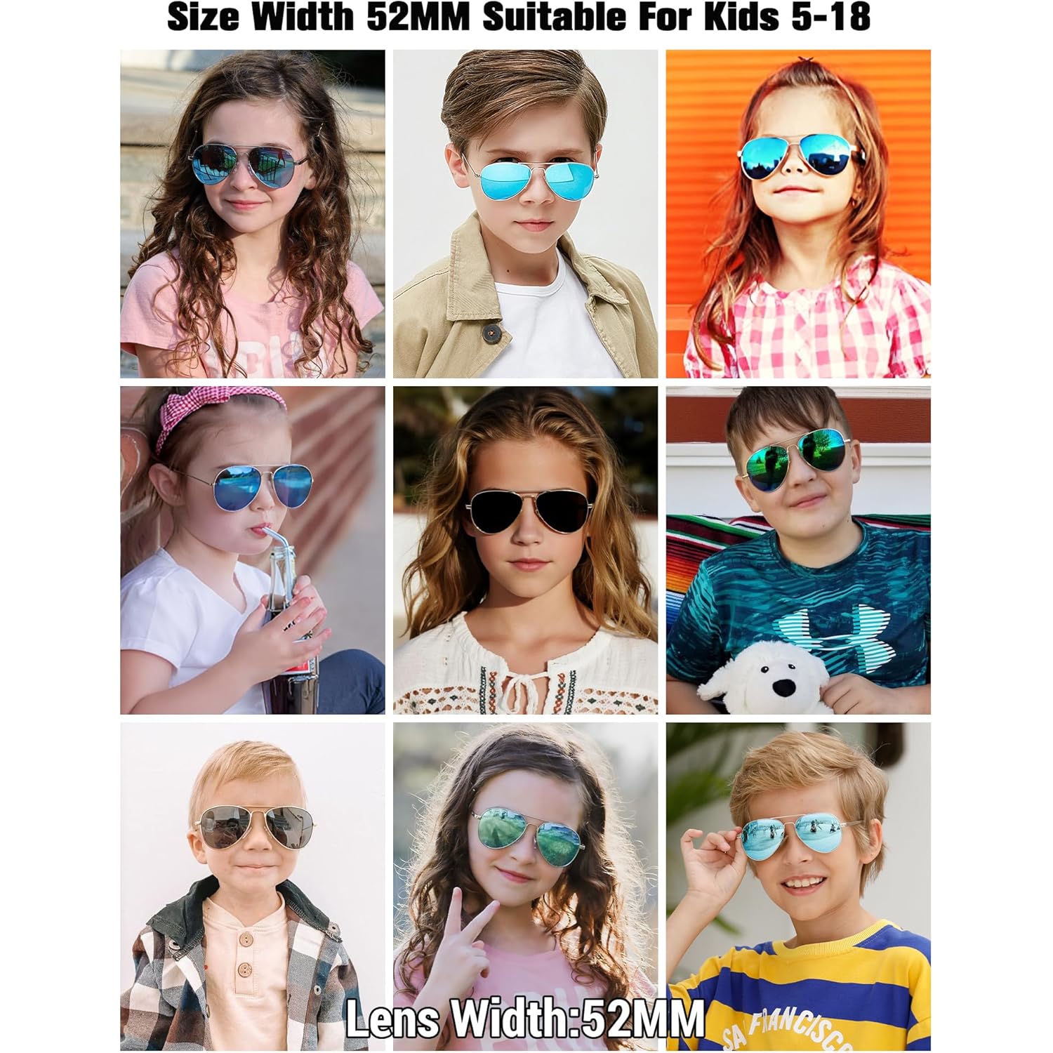 Pro Acme Classic Polarized Aviator Sunglasses 100% UV Protection, 52mm 58mm 63mm