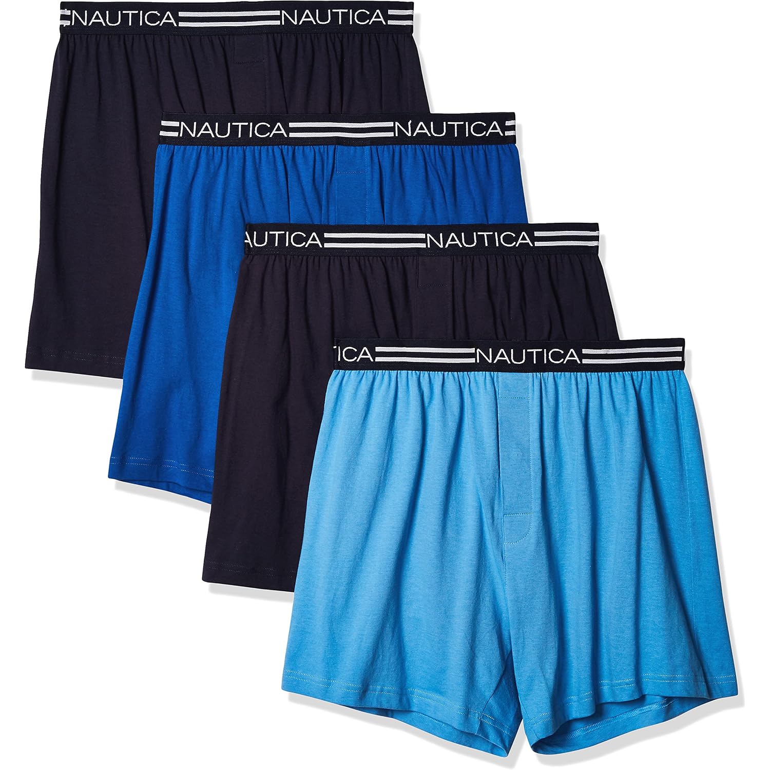 Nautica Men'S 4 Pack Classic Cotton Loose Knit Boxers