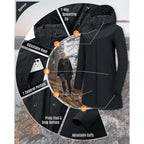 33,000Ft Women'S Waterproof Long Rain Coats With Mesh-Lind Breathable Rain Jacket With Hood Trench Coats Windbreaker