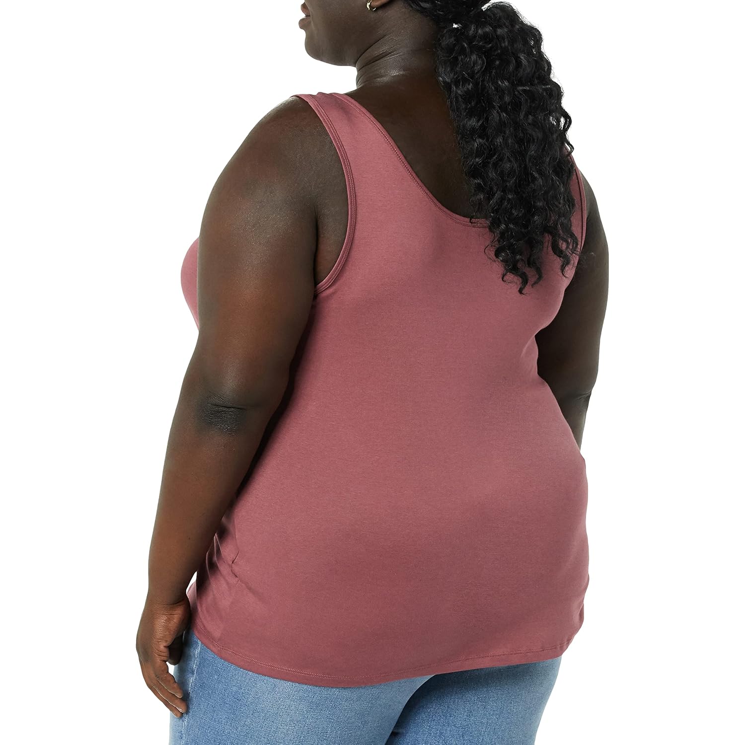 Amazon Essentials Women's Plus Size Slim Fit Scoop Neck Tank Top, Multipacks