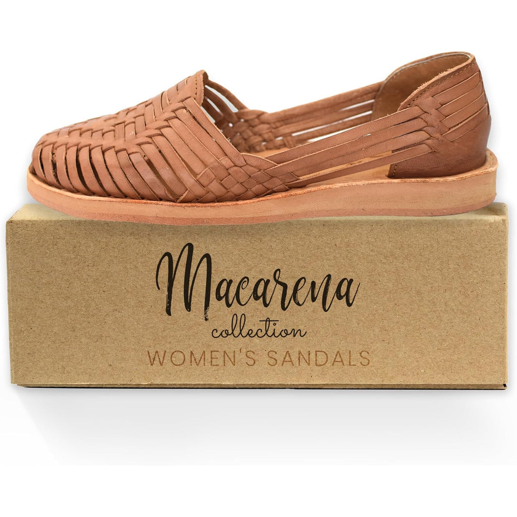 Macarena Collection Womens Shoes Leather Sandals For Women | Huarache Handmade Mexican Sandals | Comfortable & Stylish Womens Sandals 4150