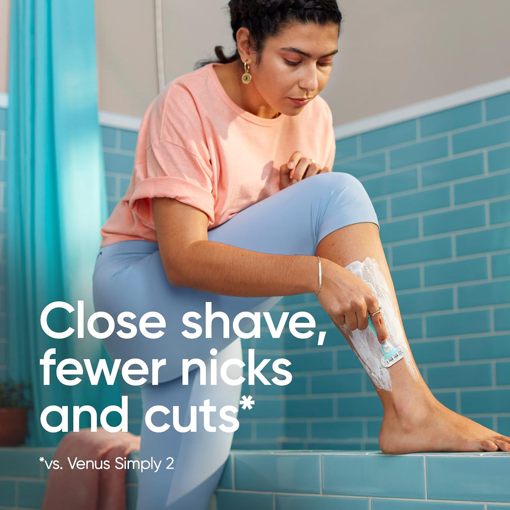 Venus Simply 3 Sensitive Disposable Razors, 12 Count