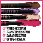 Maybelline Color Tattoo Longwear Multi-Use Eye Shadow Stix, All-In-One Eye Makeup For Up To 24Hr Wear, I Am Rebellious (Matte Black), 1 Count