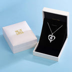 Mom Necklace 925 Sterling Silver Heart Necklaces for Women Engraved I Love You You Mom Gifts for Mom from Daughter