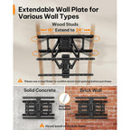 Perlegear Ultra Slim Tv Wall Mount 1.1" Low Profile For 42-90" Tvs, Fits 16"/24" Studs, Full Motion Tv Mount Wall Bracket With Dual Articulating Arms, Swivel, Tilt, Max Vesa 600X400Mm, Holds 132Lbs