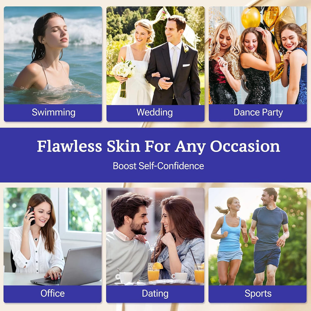 Body Coverage Perfector, Tattoo Cover Up Makeup Waterproof Body Full Coverage Concealer For Bruises Scars Veins, Long Lasting Leg Tattoo Concealer Foundation For Wedding Dating, 3.5Oz Natural Radiance