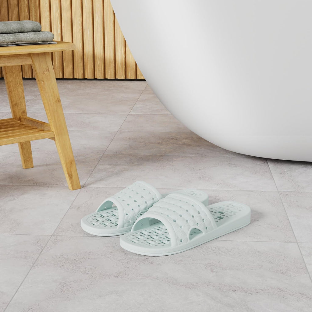 Cozyarea Shower Shoes Quick Dry Non-Slip Bathroom Slippers For Men Women Dorm Home Slides