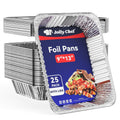 9X13 Aluminum Pans With Lids (25 Pack)- Disposable Foil Food Containers With Lids For Cooking, Heating, Storing, Prepping Food- Thanksgiving, Christmas, Parties