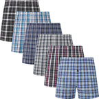 Men'S Underwear Woven Boxers For Men Pack Cotton Boxer Shorts Elastic Waistband